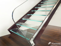 75 Wood Strings, Glass Treads 01 Marretti Stairs Brisbane